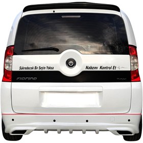 Resim otosetgarage Fiat Fiorino Uyumlu Arka Tampon Eki Boyasız 
