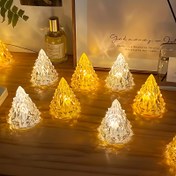 Resim Noel Dekoratif Atmosfer Işığı Rüzgar Lambası LED Gece Işığı Romantik Düğün Odası İçin Süsleme Küçük Buzdağı Lambası, Mükemmel Noel Süslemesi 