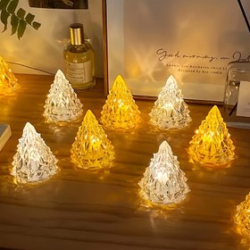 Resim Noel Dekoratif Atmosfer Işığı Rüzgar Lambası LED Gece Işığı Romantik Düğün Odası İçin Süsleme Küçük Buzdağı Lambası, Mükemmel Noel Süslemesi 
