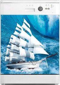 Resim Bulaşık Makinesi Sticker Kaplama Beyaz Eşya Kaplama Yelkenli Deni 