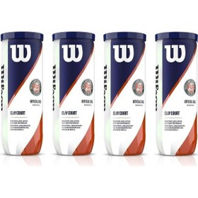 Resim Wilson Roland Garros Clay Court 3'lü 4 Kutu Tenis Topu Wrt125000 