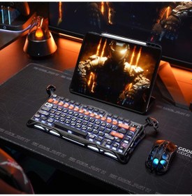 Resim Gravastar Mercury K1 Pro+x Kablosuz Rgb Işıklı Mekanik Q Gaming Klavye Ve Optik Mouse Seti, Cyberfla Optik 