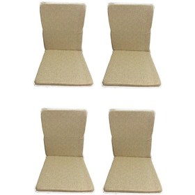 Resim Sandalye Minderi Arkalıklı Fermuarlı Süngerli-4 Adet(Cappucino) (532504335) 