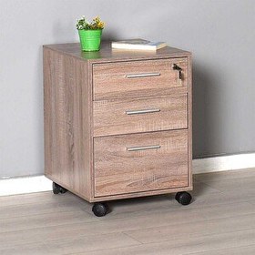 Resim Adore Mobilya Newyork Kilitli Çekmeceli Keson-Latte 45x63x51 CM 