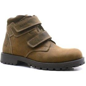 Resim Sentor Hakiki Deri Kum Rengi Cırtlı Kürklü Genç Çocuk Bot Kum 