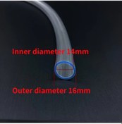 Resim Willowhaven 14mm İç Çap 39.37 İnç Şeffaf Pvc Hortum Bahçe Akvaryum Sulama 