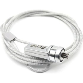 Resim Weather Forecast Silver 18 mm 4 Hane Şifreli Laptop Dizüstü Bilgisayar Kilidi Kablo Kilit CIN541 