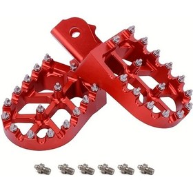Resim Hightower Kırmızı Dirt Bike Ayak Pedalları Crf150f Crf230f Crf250f Xr125l Xr150l Sur Ron 
