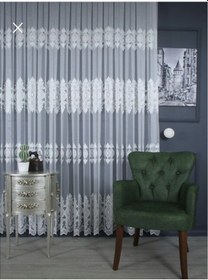 Resim Raporlu, Kırışmaz 1e3 Kat Sık Pile Kırık Beyaz Tül Perde 