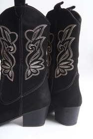 Resim Riccon Qiraveth Kadın Western Kısa Çizme 001250061 Siyah Süet 