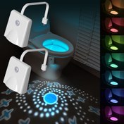 Resim Shenzhi Tech USB Şarj Edilebilir LED Tuvalet Gece Lambası, Yıldız Projeksiyonu, Hareket Sensörü, 16 Renk Seçeneği - Gençler ve Yetişkinler için Eğlenceli ve Güvenli Banyo Aksesuarı, Tuvalet Dekoru ve Aksesuarları 