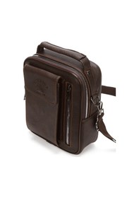 Resim Newish Polo Erkek Deri Kapaklı Omuz Ve El Çantası 17x22cm New337 Kahverengi - Taba 