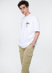 Resim Mavi Baskılı Tişört-siyah Siyah 