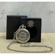 Resim Store Rakamlı Köstekli Saat – 4x5 cm – Gümüş Renk – Antik Retro Cep Saati – Özel Tasarım Hediyelik 
