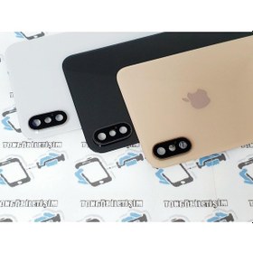 Resim İphone Xs Max Arka Pil Batarya Kapağı Kamera Lensi ( Yazı 