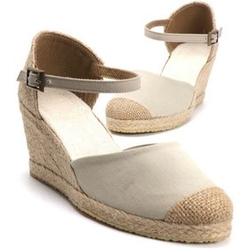 Resim Gerçek Elişi Bej Kadın Dolgu Topuk Espadril Handmade Bej 