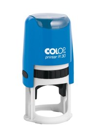 Resim Colop R30 Yuvarlak Mavi Kasa Siyah Keçe - 30 MM 