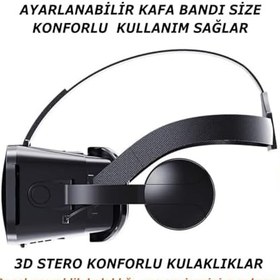 Resim Vrpark J20 Kulaklıklı Sanal Gerçeklik Gözlüğü + Bluetooth Kumanda 