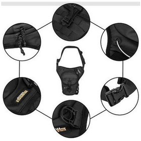 Resim Dancemonkey Rzahuahu Su Geçirmez Motosiklet Bacak Çantası Bel Çantası Genişletilebilir Sürme Paketi Küçük Boyutlu Crossbody Çanta Altın 