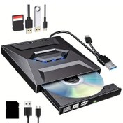 Resim Willowhaven Siyah 1 Adet Usb 3.0 İnce Harici Cd/dvd Rw Yazıcı - Yüksek Hızlı 6 Lı Blu-ray Okuyucu Usb 3.0 Type-c Sd Kart Yuvalı 