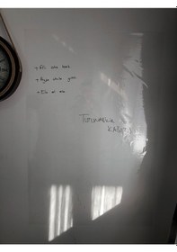 Resim 2 Tane Şeffaf Akıllı Kağıt Tahta Yazı Tahtası 90X120 Cm + Kalem 