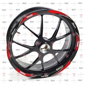 Resim Redline Grafik Yamaha Xmax Reflektif Kırmızı Jant Şeridi 