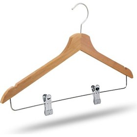 Resim Nyn Ahşap Mandallı Elbise Askısı Naturel Renk 6 Adet 