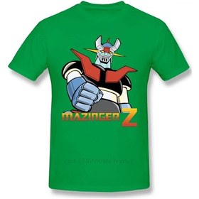 Resim Vikineey Erkekler İçin Mazinger Z Robot Anime Kısa Kollu Vaporwave T-shirtgreen Green 