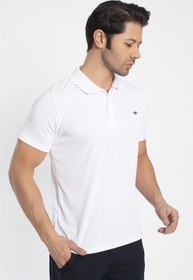 Resim Crozwise Polo Yaka Erkek Beyaz Spor T-shirt - 7135-08 