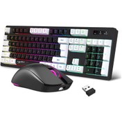 Resim Maiyame Hxsj Kablosuz Klavye Ve Mouse Seti - 2.4g 104 Tuş Rgb Aydınlatmalı Oyun Klavyesi Usb-c Bağlan Diğer 