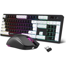 Resim Maiyame Hxsj Kablosuz Klavye Ve Mouse Seti - 2.4g 104 Tuş Rgb Aydınlatmalı Oyun Klavyesi Usb-c Bağlan Diğer 