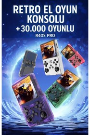 Resim Retro Arcade R40S Pro Arkos 2.0 +30.000 Oyunlu El Konsolu 256 GB 