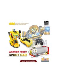 Resim Uzaktan Kumandalı Robota Dönüşen Araba Bumblebee Şarjlı Full 