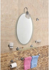 Resim Dev Büyük 8Li 63X43Cm Otel Banyo Cafe Wc Tuvalet Lavabo Ayna Seti 