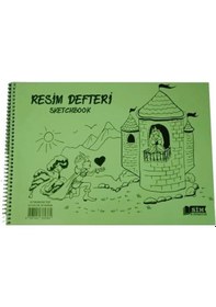 Resim Sim 25x35 Spiralli Plastik Kapak 25 Yaprak Resim Defteri 12 Adet 
