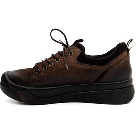 Resim Venüs 2551701k Kadın Hakiki Deri Streç Lastik Bağ Kalın Taban Günlük Ayakkabı VİZON 