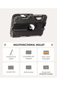 Resim ucuzmi Cep Telefonların Arkasına Airtag Kimlik Kredi Kartı Magesafe Alüminyum Tutucu Koruyucu Cüzdan Kılıf 