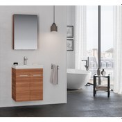Resim Orka Enez 55 Cm Mdf Teak Banyo Dolabı Takımı Diğer 