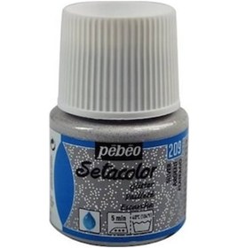 Resim Pebeo Setacolor Glitter Simli Kumaş Boyası 209 Sılver 