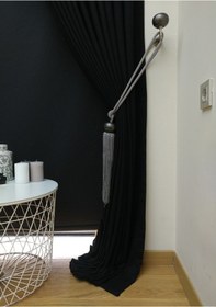 Resim Taç Soft Siyah Fon Perde (481097295) Siyah 