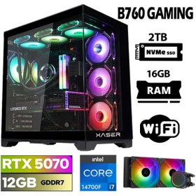 Resim Xaser Lexus X220 I7 14700F 16GB Ddr5 Ram 2tb M.2 Nvme SSD 12GB RTX5070 Sıvı Soğutmalı Oyuncu Bilgisayarı 