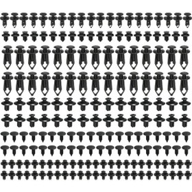 Resim Otomatik Bağlantı Elemanı Klipsleri Plastik Bağlantı Elemanı Perçin Klipsleri 190 Adet 6 Boyut Araba İtme Pimi Perçin Trim Klipsleri 