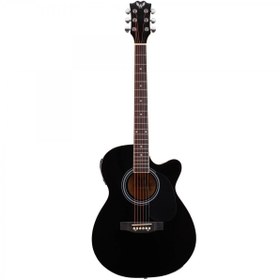 Resim Angel AFG100CE-BK Siyah Cutaway Elektro Akustik Gitar 