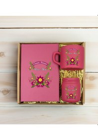 Resim Bk Gift Kişiye Özel İsimli Dtf Anne Temalı Leylak Defter & Kahve Fincanı & Mum Hediye Seti-6, Anneye Hediye, Anneler Günü Hediyesi Kobitmeyencom30782 