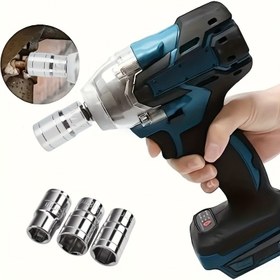 Resim Yüksek Torklu Elektrikli Darbe Anahtar Aksesuarları, 10 Parça Set Altıgen Soket Kısa Kol İnce Duvar Metrik, CRV Malzeme Standart Boyutlar 8-19mm Otomotiv Tamir Araçları İçin 