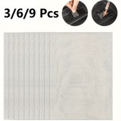Resim 3/6/9 adet 15*20cm 304 Paslanmaz Çelik Kaynak Meshi, Isıya Dayanıklı, Tampon Kaynak ve Plastik Çatlak Onarımı için, Ev ve Araba Tampon Onarımı Kaynak Aracı, Pil Olmadan 