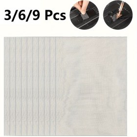 Resim 3/6/9 adet 15*20cm 304 Paslanmaz Çelik Kaynak Meshi, Isıya Dayanıklı, Tampon Kaynak ve Plastik Çatlak Onarımı için, Ev ve Araba Tampon Onarımı Kaynak Aracı, Pil Olmadan 
