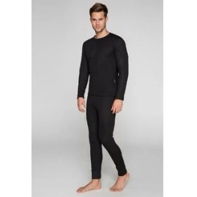 Resim Thermoform Heavy Şardonlu Termal İçlik Takım Erkek İçin %70 Micro-Polyester Siyah Renk 