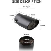Resim Yulong Ximistore9 Paslanmaz Çelik Egzoz Ucu - 1.5-2.1" Giriş - 