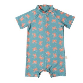 Resim Miela Kids Erkek Bebek UV Korumalı Tek Parça Mayo - Crazy Crab Mint - Mint / 18-24 Ay 